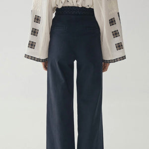 MAISON HOTEL- Ross Pant - Disco dark blue