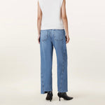 Allsaints-Fox Asymmetric Hem Wide Leg Denim Jeans