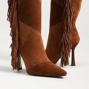 SAM EDELMAN-ELLIS WIDE CALF KNEE HIGH FRINGE BOOT