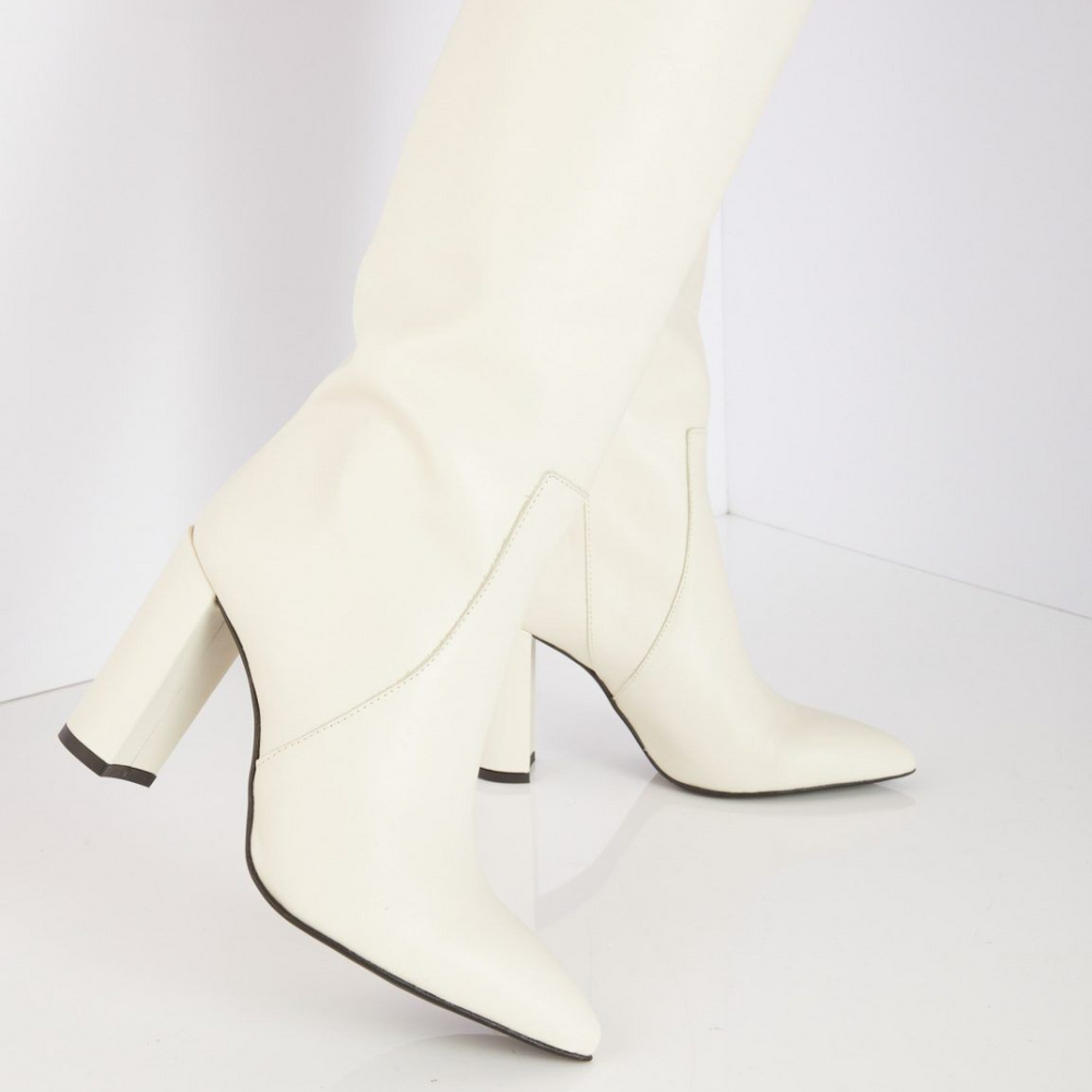 OVYE- VITELLO off-white Italian boots